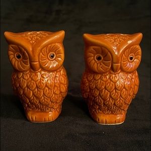 Vintage Owl Salt & Pepper Shakers